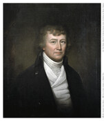 Oil on canvas portrait painting of "Alexander Contee Hanson, Sr." (1749-1806), ca. 1798, by Rembrandt Peale. Alexander, born in Port Deposit, Charles County, was the son of John Hanson (1721-1783), a county sheriff, colonial House representative, signer of the Articles of Confederation, and first President of the Confederation Congress (1781-1782). Alexander attended the College of…