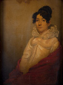 Oil on paper on board portrait painting of "Maria I. Cohen" (1794-1834), ca. 1815-1820, by Joseph Wood. Maria was one of ten children, and the only daughter, of prominent Richmond Jewish businessman Israel I. Cohen (1751-1803). After Israel's death, his widow and her children moved to Baltimore and became a wealthy and prominent Maryland family.…