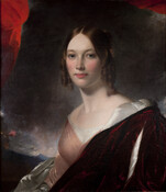 Oil on canvas portrait painting of Ellen Ward Gilmor (Mrs. Robert Gilmor III) (1811-1880), 1839, by William Edward West. Ellen was born in Cecil County to the Hon. William Henry Ward, Jr. (1785-1827) and Maria Reading Ward (1787-1863). Her father was an Associate Judge for the 6th Judicial District, which represented Baltimore and Harford Counties.…