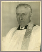 Head and shoulders portrait of the Reverend Thomas Yardley dressed in clerical robes, by theBaltimore, Maryland, photographer Emily Spencer Hayden. Verso transcription: Thomas Yardley