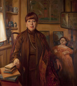 Three-quarter length portrait of Barbara Pollock Katz (1934-2022) by Maryland artist Sam Robinson. Barbara Katz Served as President of the board for the Jewish Historical Society of Maryland from 1989-1991 and on the board of trustees at the Maryland Historical Society for many years. She served as the first female president of the board from…