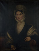 Half-length portrait of Mrs. Ann Owen Tiernan (1775-1841) seated wearing a bonnet, a black dress, high white collar, and stole. Tiernan was the second president of the Baltimore Orphan Asylum and a manager of the Female Humane Association Charity School.