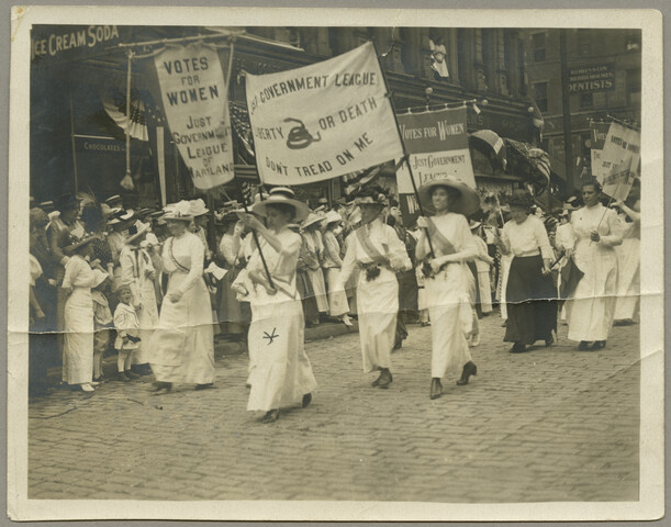 Just Government League of Maryland women marching — 1912 or 1914
