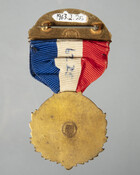 A 1920 Delegate badge for the 1920 Democratic National Convention, which was held in San Francisco from June 28-July 6. President Thomas Jefferson (1743-1826) is featured on the medal. The party nominated Governor James M. Cox of Ohio as their Presidential candidate and Assistant Secretary of the Navy Franklin D. Roosevelt as Vice Presidential candidate.…