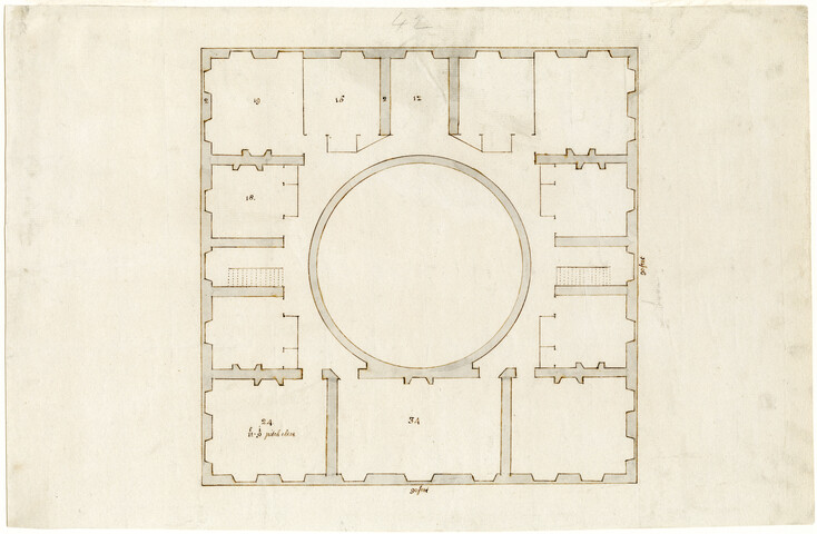 Second floor plan of the President’s House — 1792
