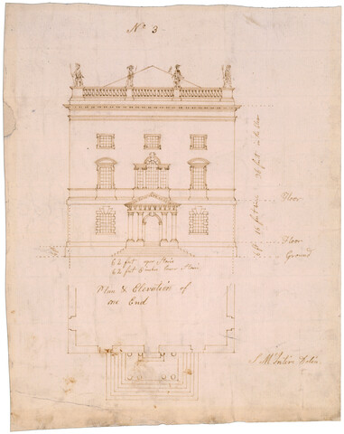 No. 3 Plan and Elevation of One End — 1792