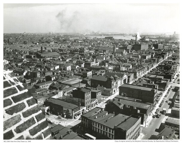 View from Phoenix Shot Tower — circa 1949