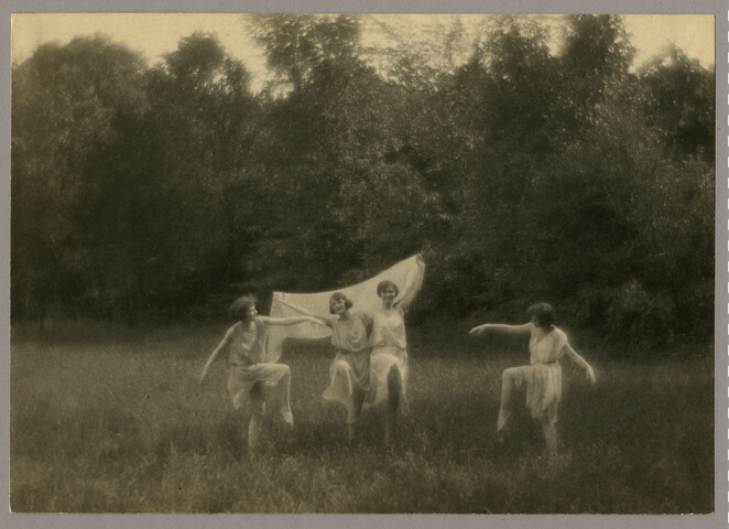 Four young women from Goucher College — circa 1915