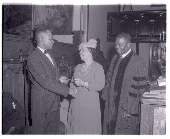 Lillie May Carroll Jackson receiving award — 1953-11
