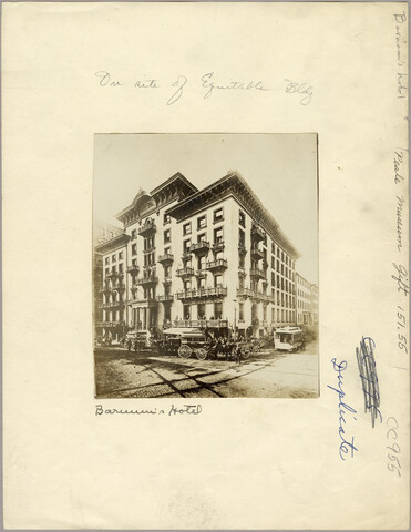Barnum’s City Hotel on Monument Square — circa 1870