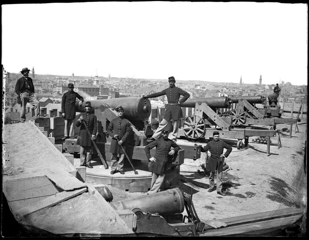 Union artillery emplacements on Federal Hill — circa 1865