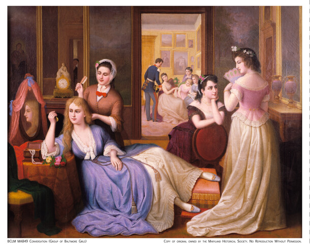 Conversation (Group of Baltimore Girls) — circa 1870