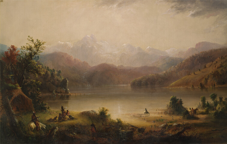 Stewart’s Camp, Lake, Wind River Mountains — 1865