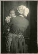 Eliza Benson (1836-1921) holding Anna Bradford Hayden (also known as "Nan"), daughter of Baltimore, Maryland, photographer Emily Spencer Hayden. With the deaths of Emily's parents A. C. Bradford "Braddie" Harrison Spencer (1841–1882) and Edward Spencer (1834–1883) in the early 1880s, care of the younger Spencer children was left to Benson. A formerly enslaved African American,…