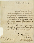 A letter from United States President George Washington to Maryland Governor John Eager Howard. Washington writes to inform Howard that there is a medal accompanying the letter that was designed to commemorate Howard's exemplary conduct in the Battle of Cowpens, an engagement in which he fought during the American Revolutionary War.