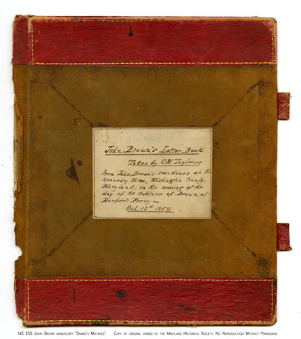 John Brown’s  letter book — circa 1847