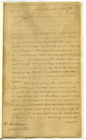 Letter from George Washington to Governor William Paca — 1783-06-14