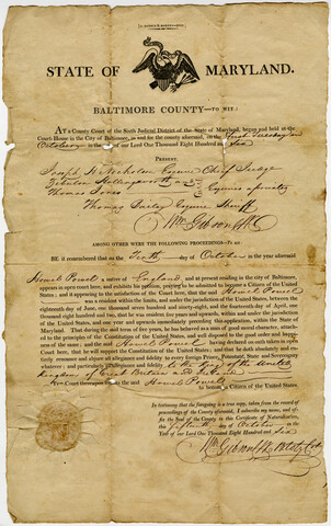Naturalization certificate for Howel Powel — 1806-10-15