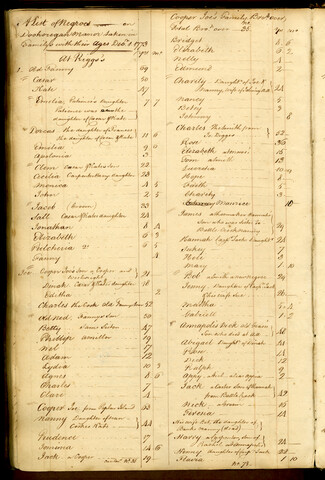A list of negroes on Doohoregan Manor taken in familys [sic] with their ages on Dec’r 1, 1773 — 1773-12