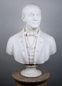 Bust sculpture of Gustav Wilhelm Lurman (1808-1866), a Baltimore merchant. Made by sculptor William Henry Rinehart (1825-1874).