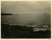 A coastal seascape of Mt. Desert, Maine, from a series on "places" by the Baltimore, Maryland, photographer Emily Spencer Hayden.